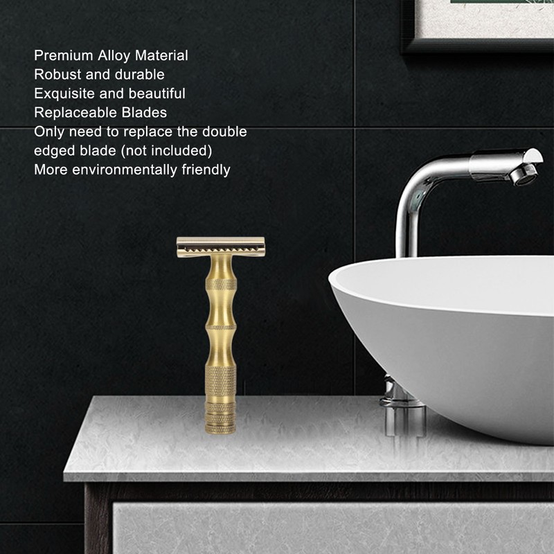 Manual Beard Trimmer Double Edge Replaceable Blades Prevent Slip Safe