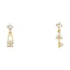14k Yellow Gold Key & Lock Stud Earrings with Screw