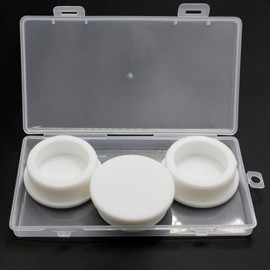 BOPOREAE 3 Pcs 46.3 mm Silicone Rubber Plug for 45.3-46.3 mm/1-3/4-1-13/16 in Round Holes, Waterproof T Type Rubber Stoppers, Soft Flexible Seal Tube Pipe End Caps Inserts Bathtub Jet Covers, White