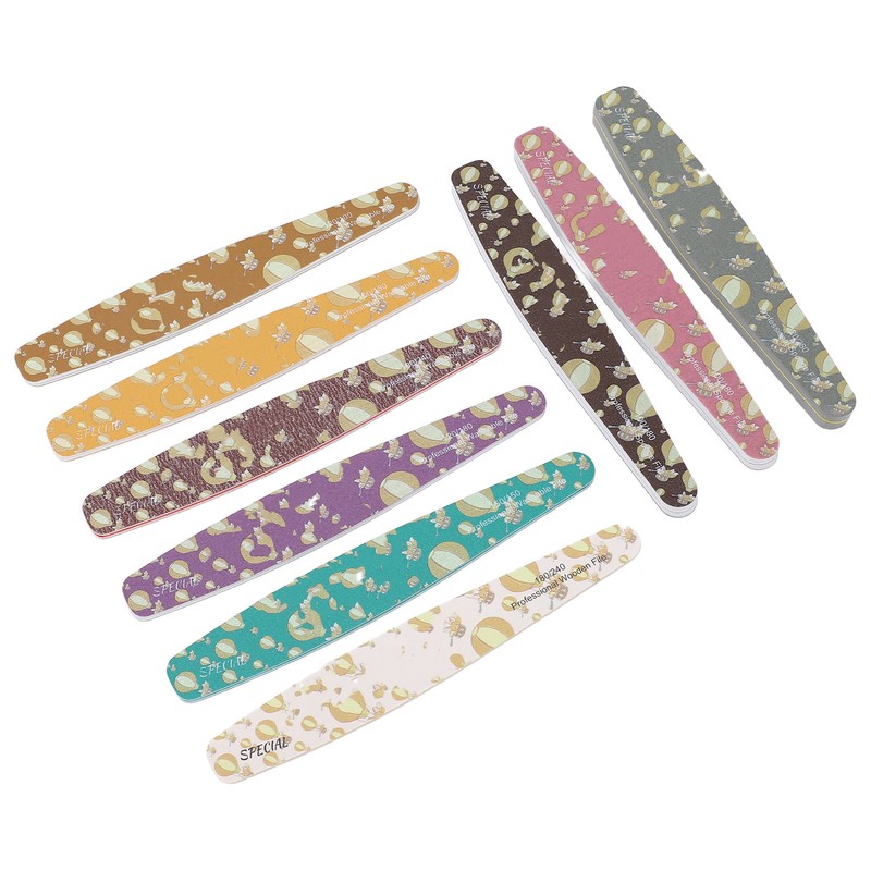 9PCS Nail File Professional Nail Art Sanding Strips Polishing Tools