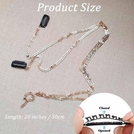 2PCS Hair Chains Hairpins for Womens Gold Charms Tassel Hair Extensions for Braids Hair Accessories Decorative Hair Clip for Nightclub Party Daily Headwear