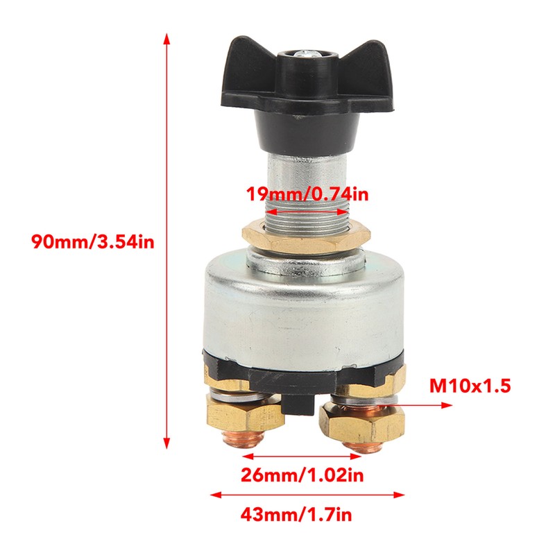 12v 24v Rotary Kill Cut Off Switch On Off 2
