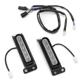 HEYOMOTOR Black Electra Keystone Auxiliary LED Run Brake Turn Lamps for Harley Ultra Limited FLHTK Rear Light Keystone Saddlebag Side Light FLTRU 14-20