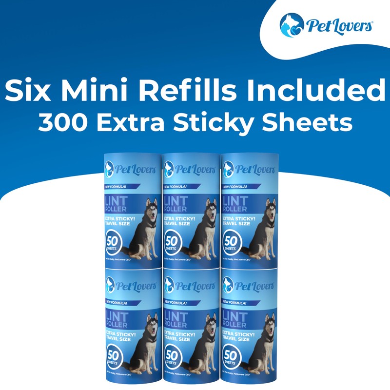 PetLovers Extra Sticky Lint Roller Mega Value Set for Pet