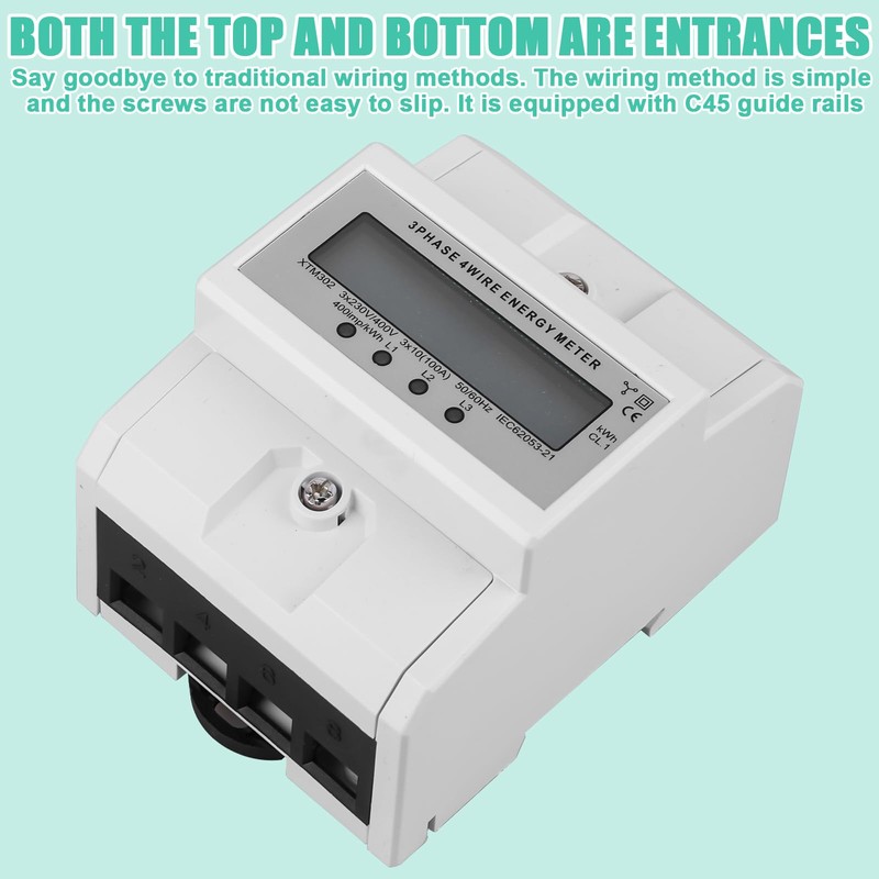 3 Phase Electricity Meter, 100 A Three-Phase Meter, Calibrated Electricity