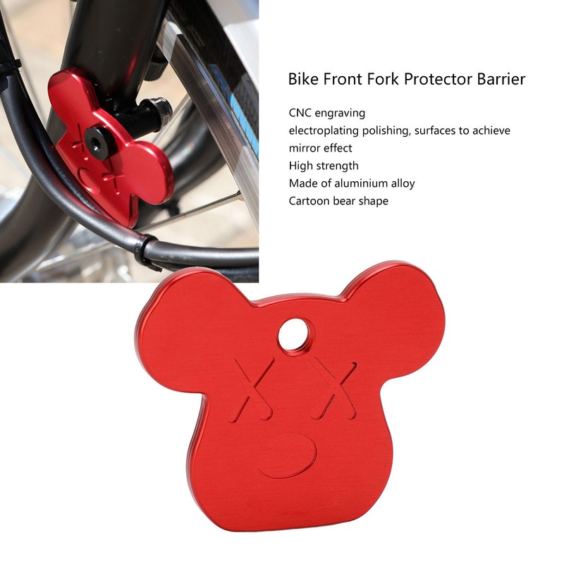 Bike Front Fork Protector Barrier Aluminum Alloy High Strength Cartoon
