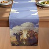 VIV CHERBL Fall Table Runner with Farmhouse Cows,Thanksgiving harvests Farmhouse