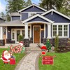 6 Pcs Christmas Yard Signs with Stakes Plastic Winter Yard