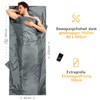 Nomadic micro-fibre sleeping bag, ultra light, small and thin. Travel