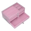Acrylic Jewelry Organizer 3 Drawers Storage Box Transparent Jewelry Display