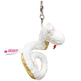 Niki 2025 Kids Key Ring, Snake 3.9 inches (10 cm), White x Gold, white