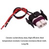 YUNPINGCAR H11 High Temperature Ceramic Headlight Plug Connector Wiring Harness