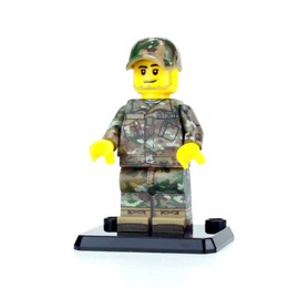 Battle Brick Collectible Air Force Airmen Custom Minifigure | Genuine Military Minifig | Custom Camo Printing | 1.6 Inches Tall | Great Gift