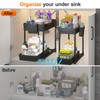Sevenblue 4 Pack Under Sink Organizer, Bathroom Organizers and Storage,