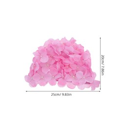 TOYANDONA Swim Cap - Floral Petal Stylish Flower Hat Bathing Caps Swimming Hat Bathing 3d Petal One Size for Women (pink)