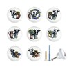 JamJam Set of 8 1.5" Ceramics Cow with Flower Farmhouse