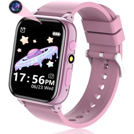 clleylise Smart Watch for Kids, Kids Smart Watches for Girls Boys Birthday Gifts, Kids Watch with 26 Games, HD Camera, Music, Video, Pedometer, Alarm, Watch for Kids Aged 4-16 (Pink)