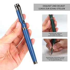 BOCIYER Liquid Ink Rollerball Pen - Beautiful Pens for Bullet Journal and Office Supplies - Fine Line Luxury Pen Gift Box for Teacher Gifts - Blue