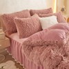 Fluffy Faux Fur Comforter Cover Queen Size - Luxury Ultra