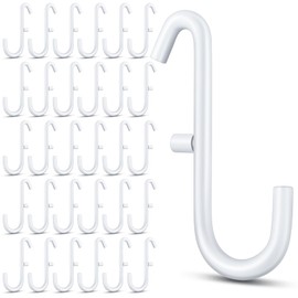 MorningRo 30 Pcs Pegboard Hooks White Pegboard Accessories Metal Storage Tool Keys Jewelry Utensils Hanging Organizer Compatible with IKEA Skadis Pegboard for Home Office Indoor Supply