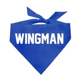 Wingman Single Dog Mom, Dad Dog Bandana (Royal, OS 207)