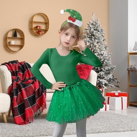 Tumao Tutu Skirt, Children's Christmas Costume, Kids, Baby, Halloween Skirt, Cosplay, Costume, Girls, Red and Green, Cute, Tutu Skirt, Dance Costume, School Festivals, Events, Photography, Birthday