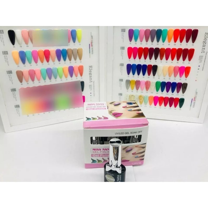 Miss Nana Set Esmaltes Caja Con 12 Tonos Gel Polish