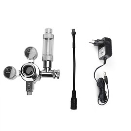 Stainless Steel Aquarium CO2 Bubble Regulator Electromagnetic Water Plants Cylinder Flow Valve Decompression Table  W21.8