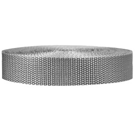 Strapworks Heavyweight Polypropylene Webbing - Heavy Duty Poly Strapping for Outdoor DIY Gear Repair, 1 Inch x 10 Yards - Silver Gray