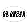 CafePress AS above SO below Oval Sticker Oval Car Bumper