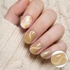 Semi Cured Gel Nail Strips,UV Light Needed, Lasting Gel Nail