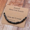 JoycuFF Morse Code Bracelets for Women You Are Loved Inspirational