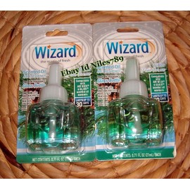 Wizard 2 PACK Wizard PINE FOREST Scented Oil Plug-in Refills Air Freshener New