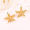 Starfish Earrings for Women,14k Gold Shell Trendy Drop Earrings Chunky