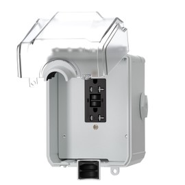 STARELO 20Amp Outdoor Electrical Outlet Box, Single 5-20R WRTR GFCI Sockets, Outdoor Dust and Rain Resistant and Rust Resistant, Suitable for Power Plugs for Lights, etc.UL,Listed.