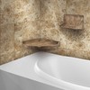 Tenedos Premium Classic Noce Brown Travertine Resin Soap Dish Holder