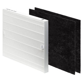 Nispira Air108 True HEPA with Carbon Filter Replacement | For Oreck AirInstinct Air Purifier 75,100,108,109,150, 200 | Odor Absorber Remove Smoke Pet Smell | 2 Packs