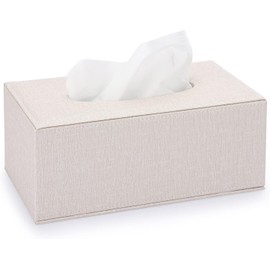 Sumnacon Funda de Caja de Paños Rectangular de Lino, Elegante Soporte de Caja de Paños con Fondo Magnético, Funda Decorativa de Paños para Baño, Dormitorio, Sala de Estar, Mesa, Escritorio, Oficina