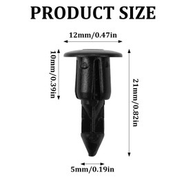 TYBYBB Pack of 50 Car Mounting Clips, 6 mm Plastic Rivets, Splash Guard Mounting Clips, Black, Expansion Rivets, Plastic, Compatible for Car, Honda, Yamaha, Suzuki, Kawasaki