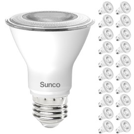 Sunco 20 Pack PAR20 LED Bulbs, 800 Lumens High Brightness, Flood Light Indoor, 50W Equivalent 8W, Dimmable, 3000K Warm White, E26 Medium Base, Exterior, Wet Rated - UL