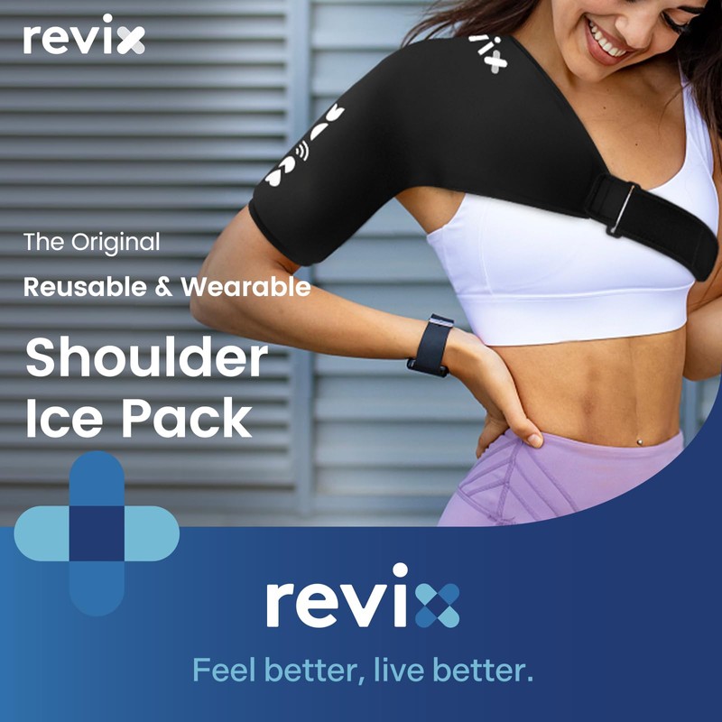 REVIX Shoulder Ice Pack Wrap for Rotator Cuff Cold Therapy,