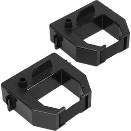 2 Pack Ribbon Cartridge fit for Amano MRX-35, BX-1500, BX-1600, Deli 3941/3942/AS1000 – Compatible Black Ink Punch Time Clock Replacement for CE-31925