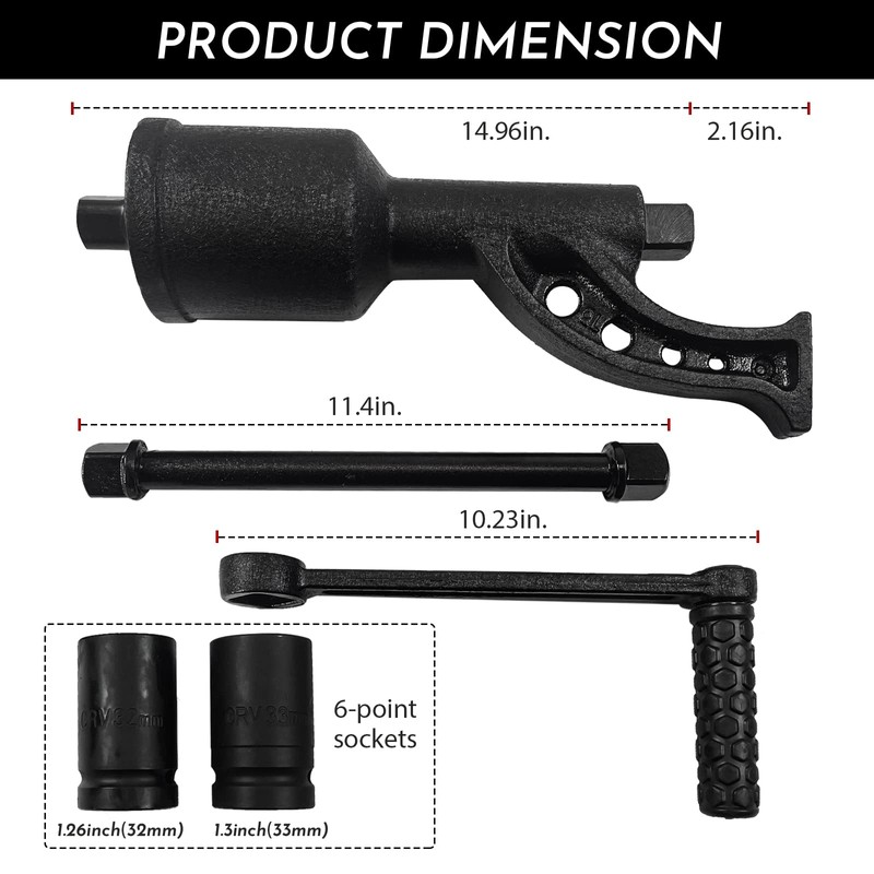 Doppy Torque Multiplier Wrench Set, 1:78 Ratio 5800N·m Lug Nut
