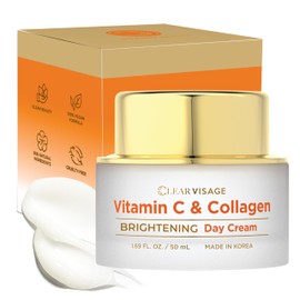 Crema de día hidratante con vitamina C y colágeno antienvejecimiento, iluminadora e hidratante. Cuidado de la piel coreano libre de crueldad y...     