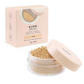 The Kind Collective Natural Mineral Foundation Powder with SPF 15 and Blue Light Protection 10 g, Fair