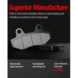 Ceramic Black Disc Brake Pads for Surron Storm Bee - 4 Pads Set (2 Front + 2 Rear) Brake Pads Fits Ebike/Electric Dirt Bike/Motorcycle