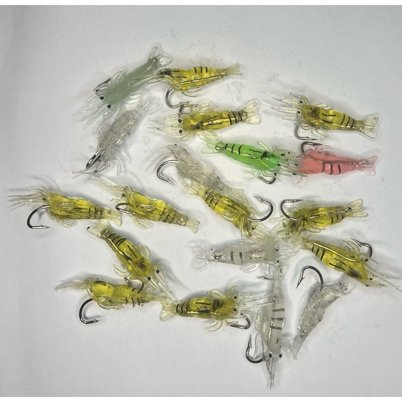 20 Pack tiny shrimps with hook fishing lures