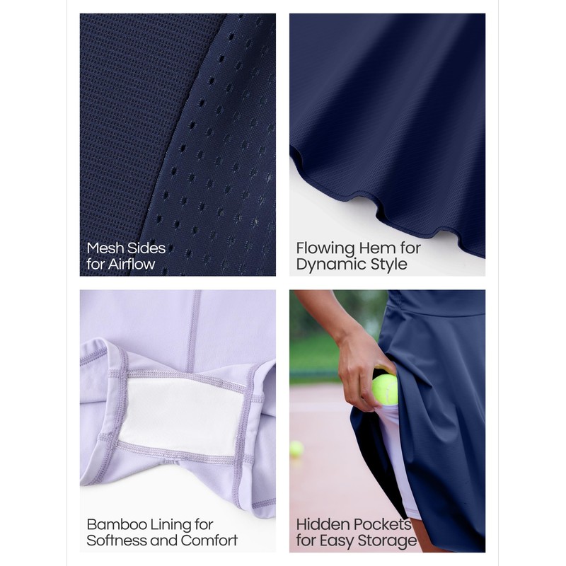 PATPAT Girls Tennis Dress Set, Athletic Dress with Headband &