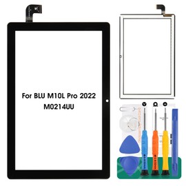 for BLU M10L Pro 2022 Screen Replacement M0214UU 10.1" for BLU M10L Pro Digitizer Repair for BLU M10L Pro Tablet Screen Replacement Black (No LCD Display)