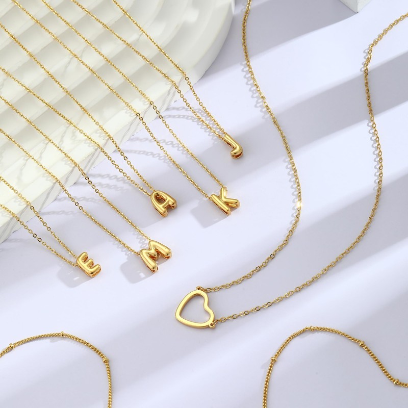 Reuscol 14K Gold Plated Initial Necklaces for Women Letter Q